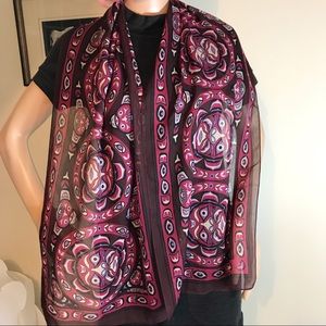 Eleanor Paine Aesotica Tribal Head Silk Scarf